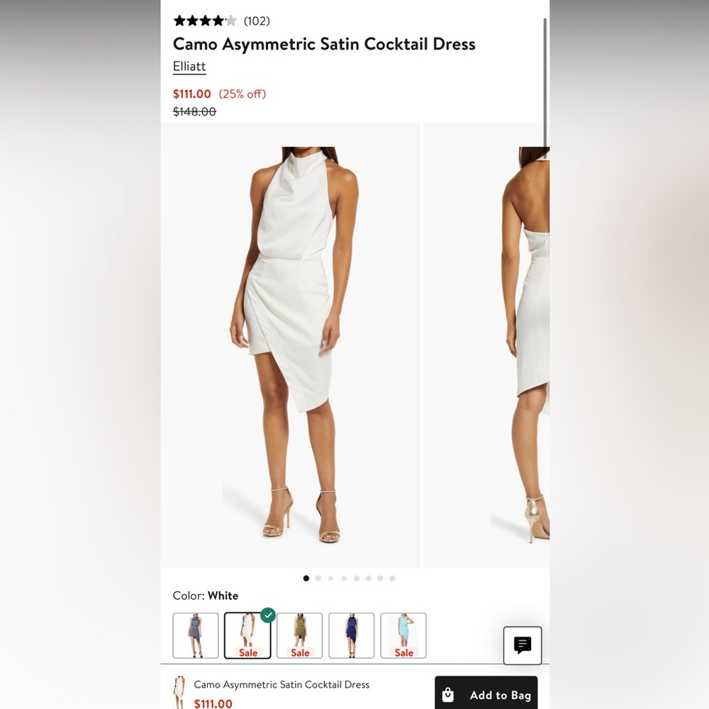 ELLIATT Camo Dress in white